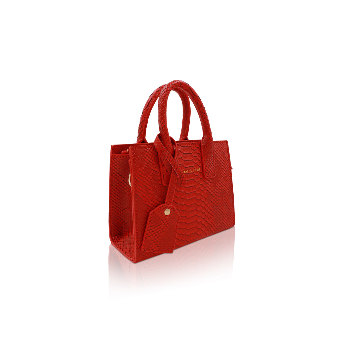 Red Python Crescent Bag, Free Shipping