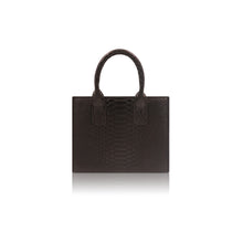 Load image into Gallery viewer, Black python mini bag