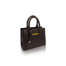 Load image into Gallery viewer, Black python mini bag