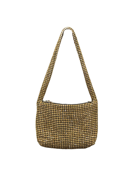 The diamond shoulder bag brass gold diamonds)