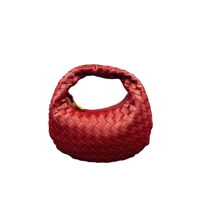 leather wove mini bag