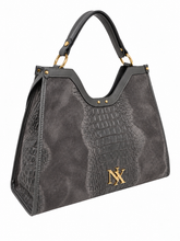 Load image into Gallery viewer, The layla purse ( suede and croc skin )