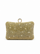 Load image into Gallery viewer, gold diamond clutch  ( 1 of 1 )