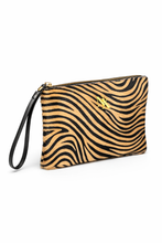 Load image into Gallery viewer, Zebra pony hair clutch