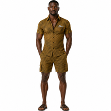 Load image into Gallery viewer, Nx Yellow houndstooth shorts set ( PRE ORDER )