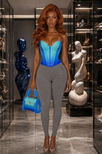 Load image into Gallery viewer, The Amelia mink mini bag: artic blue