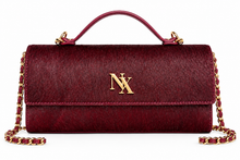 Load image into Gallery viewer, The rodeo clutch ( burgundy pony hair )