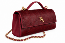 Load image into Gallery viewer, The rodeo clutch ( burgundy pony hair )