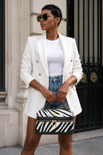 Load image into Gallery viewer, zebra ponyhair mid size bag