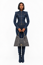Load image into Gallery viewer, The layla purse ( suede and croc skin )