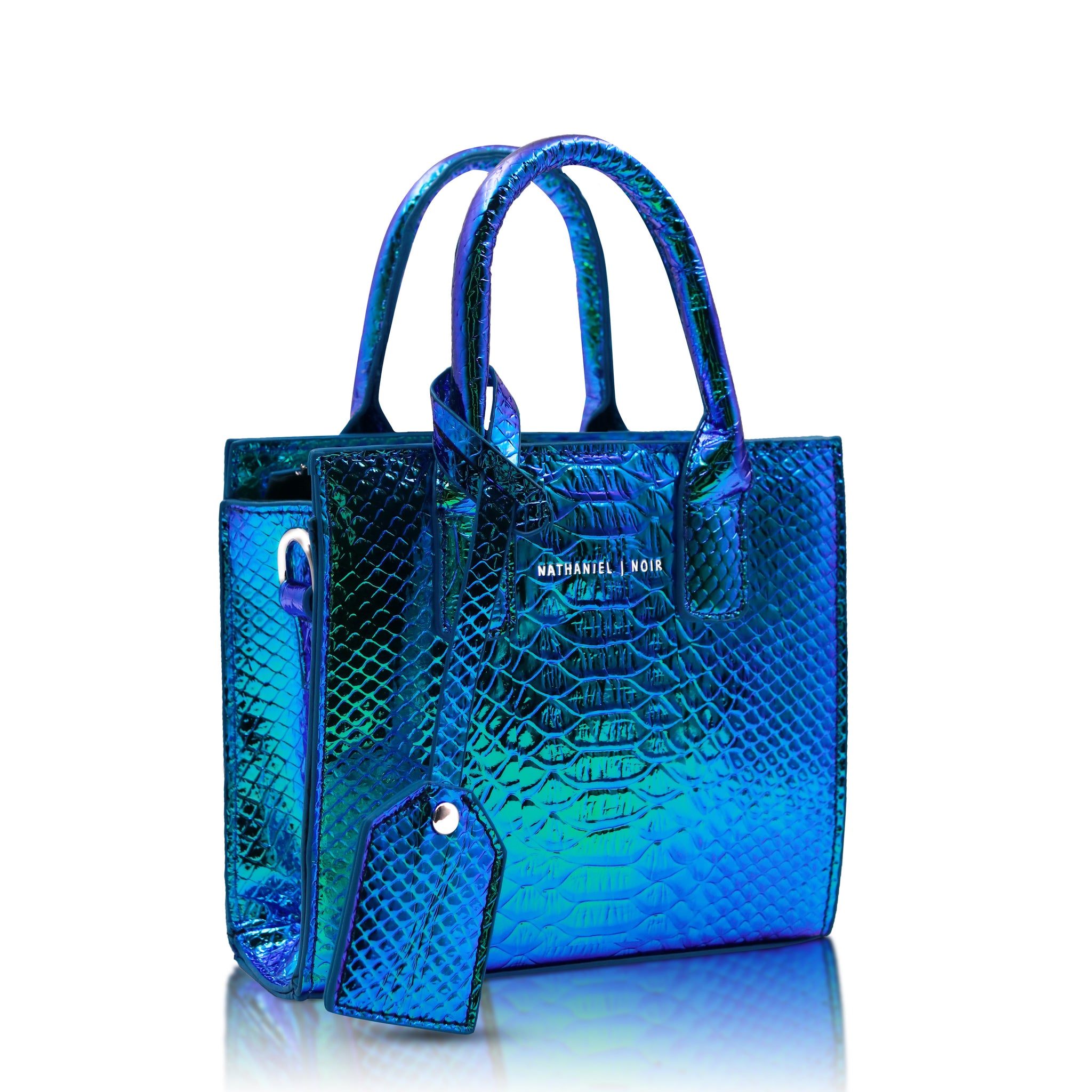 Python mini bag (blue chrome) –