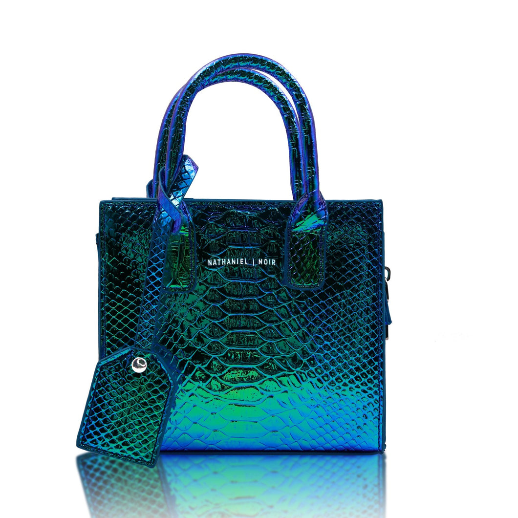 Python mini bag (blue chrome)