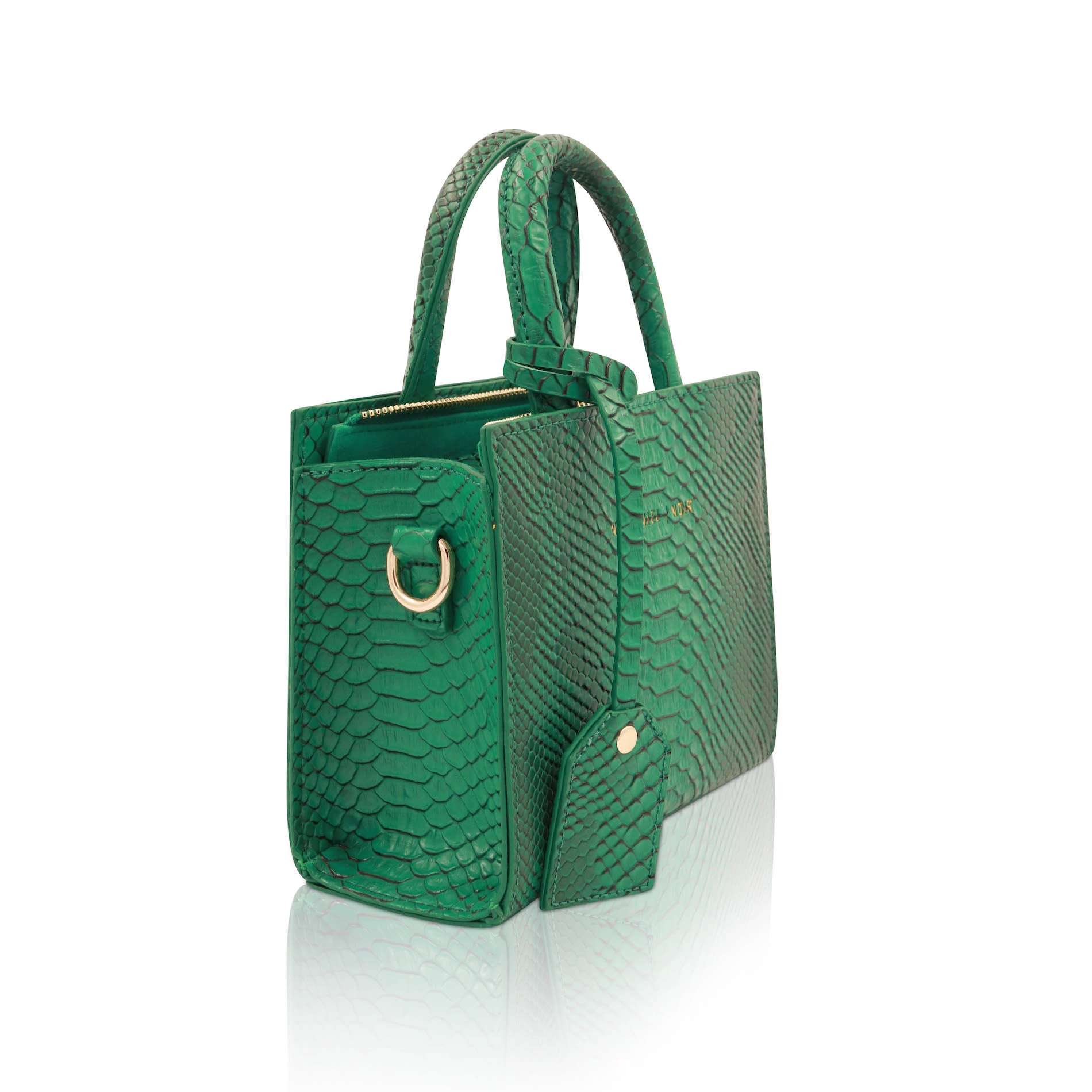 Mini Croc Shoulder Vegan Emerald Green Bag 